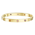 [Elowen jewels]KLASSISCHES 6,1-MM-LOVE-ARMBAND, 10 DIAMANTEN, MEHRFARBIG
