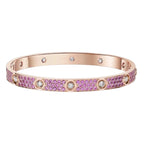 [Elowen jewels]KLASSISCHES 6,1-MM-LOVE-ARMBAND MIT 10-DIAMANT-VOLLPFLASTERUNG