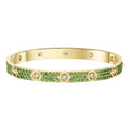 [Elowen jewels]KLASSISCHES 6,1-MM-LOVE-ARMBAND MIT 10-DIAMANT-VOLLPFLASTERUNG