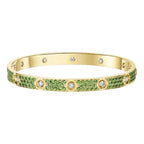 [Elowen jewels]KLASSISCHES 6,1-MM-LOVE-ARMBAND MIT 10-DIAMANT-VOLLPFLASTERUNG