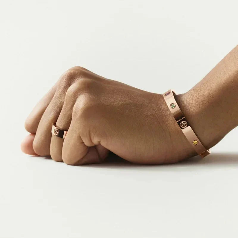 [Elowen jewels]CLASSIC 6.1MM LOVE BRACELET 10-DIAMOND MULTICOLOR
