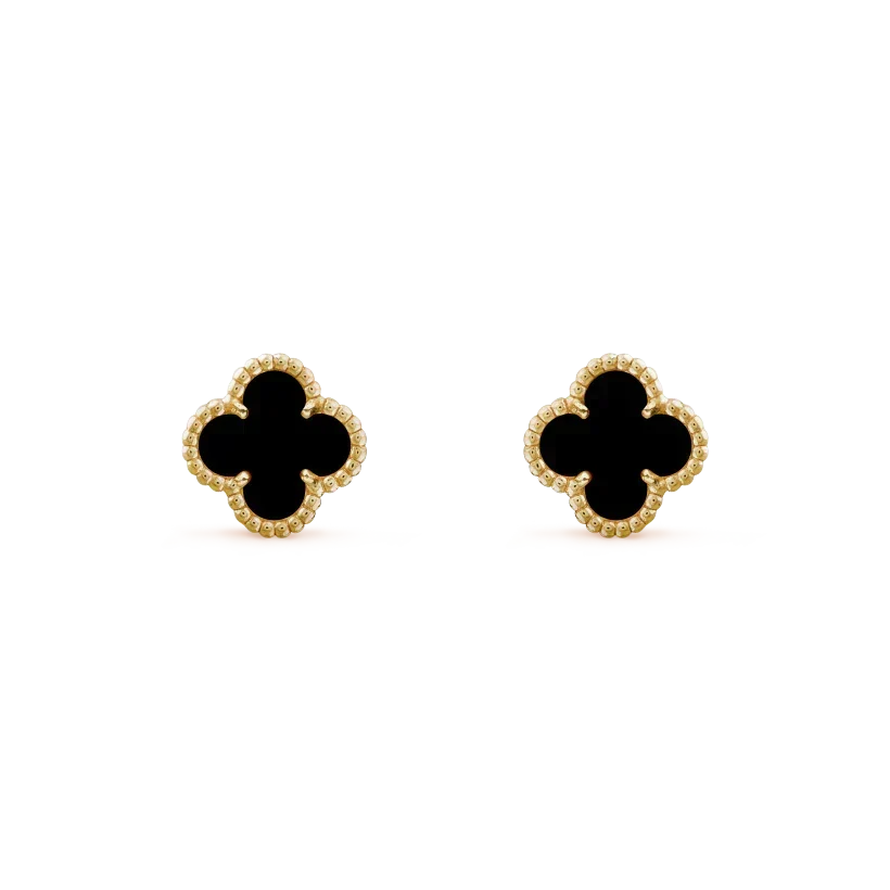 [Elowen jewels ]CLOVER MINI 9.5MM BLACK MOP EARRINGS