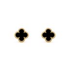 [Elowen jewels ]CLOVER MINI 9.5MM BLACK MOP EARRINGS