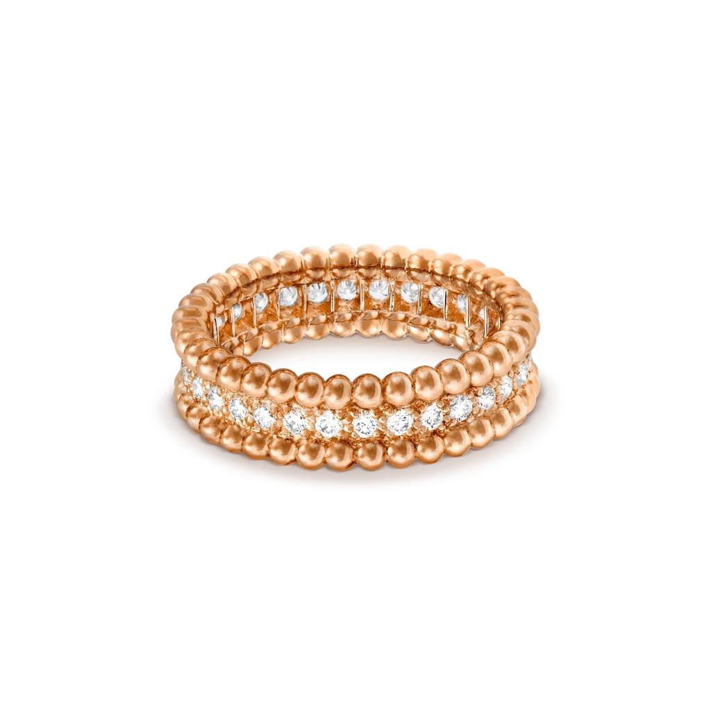 [Elowen jewels ]PERLEE DIAMANT-RING AUS ROSÉGOLD