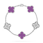 [Elowen jewels ] CLOVER 5 MOTIF VIOLET BRACELET COLLECTION
