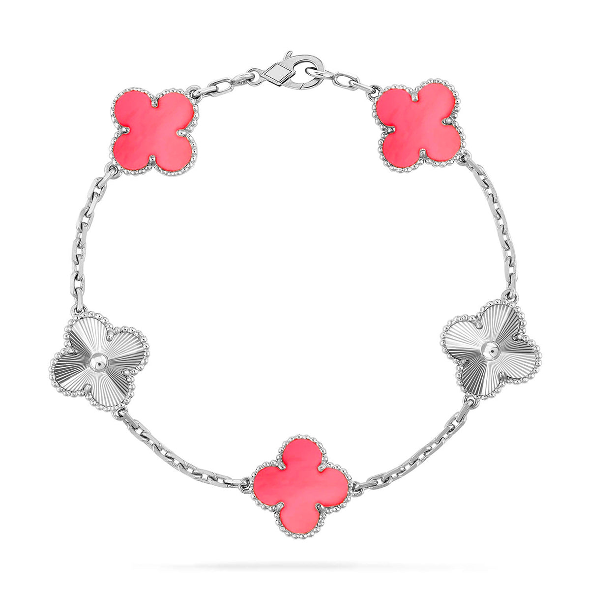 [Elowen jewels ] CLOVER 5 MOTIFS  PINK MOP BRACELET COLLECTION