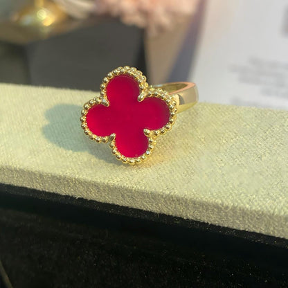 [Elowen]NEW CLOVER PINK ENAMEL RINGS