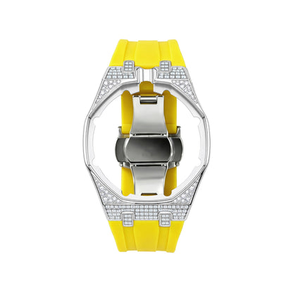 Royal Oak Pop Exclusive Steel Case With Diamond(Moissanite) & Silicone Strap