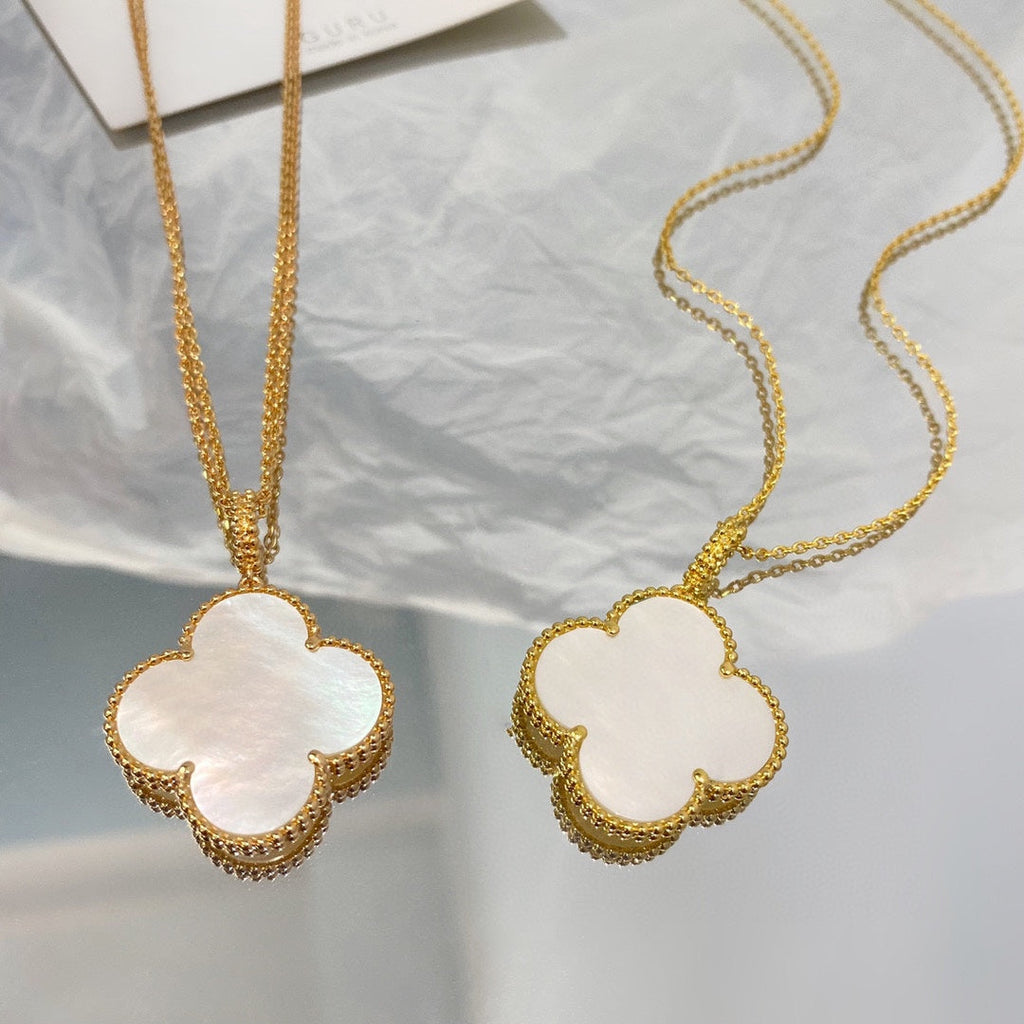 [Elowen jewels ]CLOVER 25MM MOP LARGE PENDANT NECKLACE