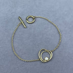 [Elowen jewels]ARMBAND MIT EINZELNEM DIAMANTEN UND HERZ-AUSSCHNITT