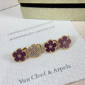 [Elowen jewels]新作 パープルプラムの香り 梅の花 ゴールドピアス