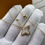[Elowen jewels]VIERBLÄTTRIGES-KLEEBLATT-DURCHBRUCH-HALSKETTE