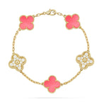 [Elowen jewels ] CLOVER 5 MOTIFS  PINK MOP BRACELET COLLECTION