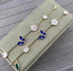 [Elowen jewels ]LUCKY SPRING ARMBAND GOLD BLAUSTEIN WEISSES PERLMUTT