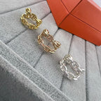 [Elowen jewels] DOPPELSCHICHTIGER PIG-NOSE-RING MIT QUADRATISCHER KOMBINATION UND GLÄNZENDEM FINISH