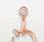 [Elowen jewels]NAIL COLLECTION DIAMOND SET DOUBLE HOOP EARRINGS