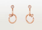 [Elowen jewels]NAIL COLLECTION DIAMOND SET DOUBLE HOOP EARRINGS