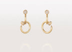 [Elowen jewels]NAIL COLLECTION DIAMOND SET DOUBLE HOOP EARRINGS