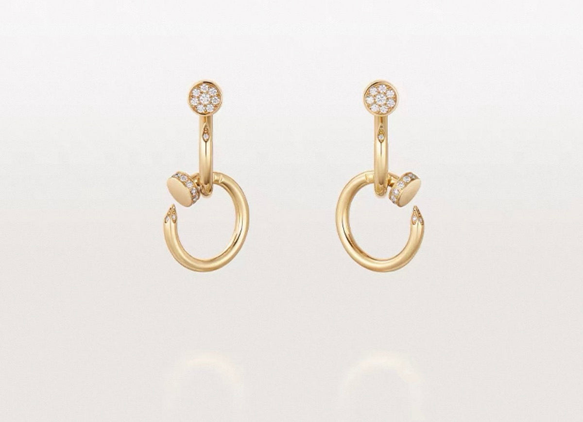 [Elowen jewels]ネイルコレクション ダイヤモンドセット ダブルフープピアス