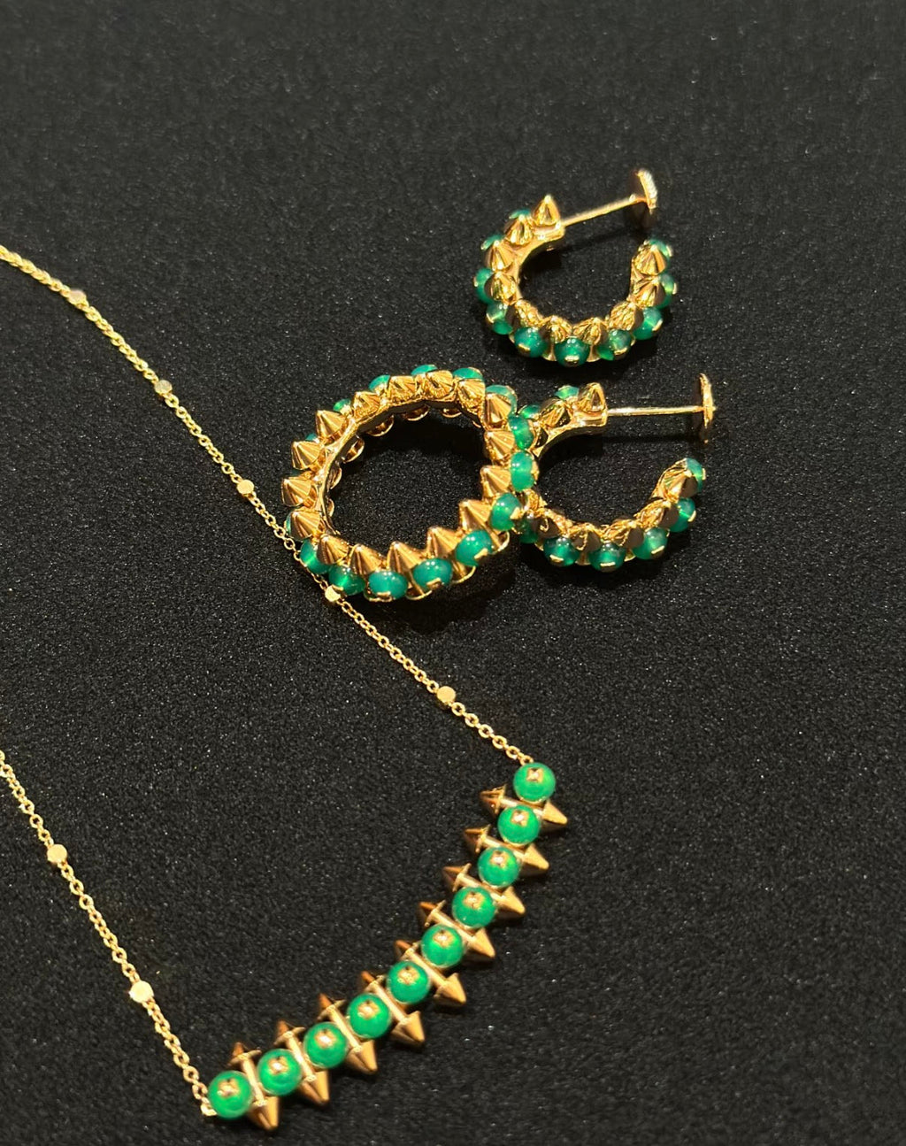 [Elowen jewels]CLASH COLLECTION アゲート カルセドニー スタッドピアス
