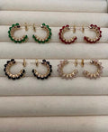 [Elowen jewels]CLASH COLLECTION アゲート カルセドニー スタッドピアス
