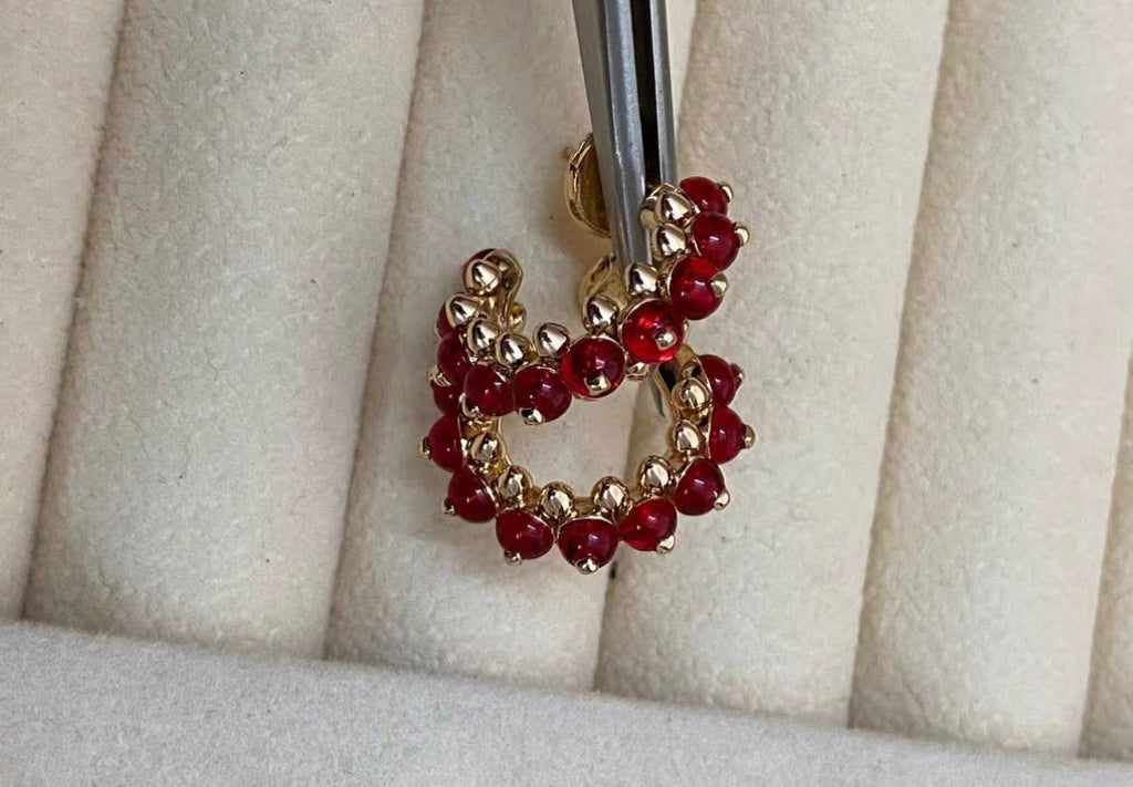 [Elowen jewels]CLASH COLLECTION アゲート カルセドニー スタッドピアス
