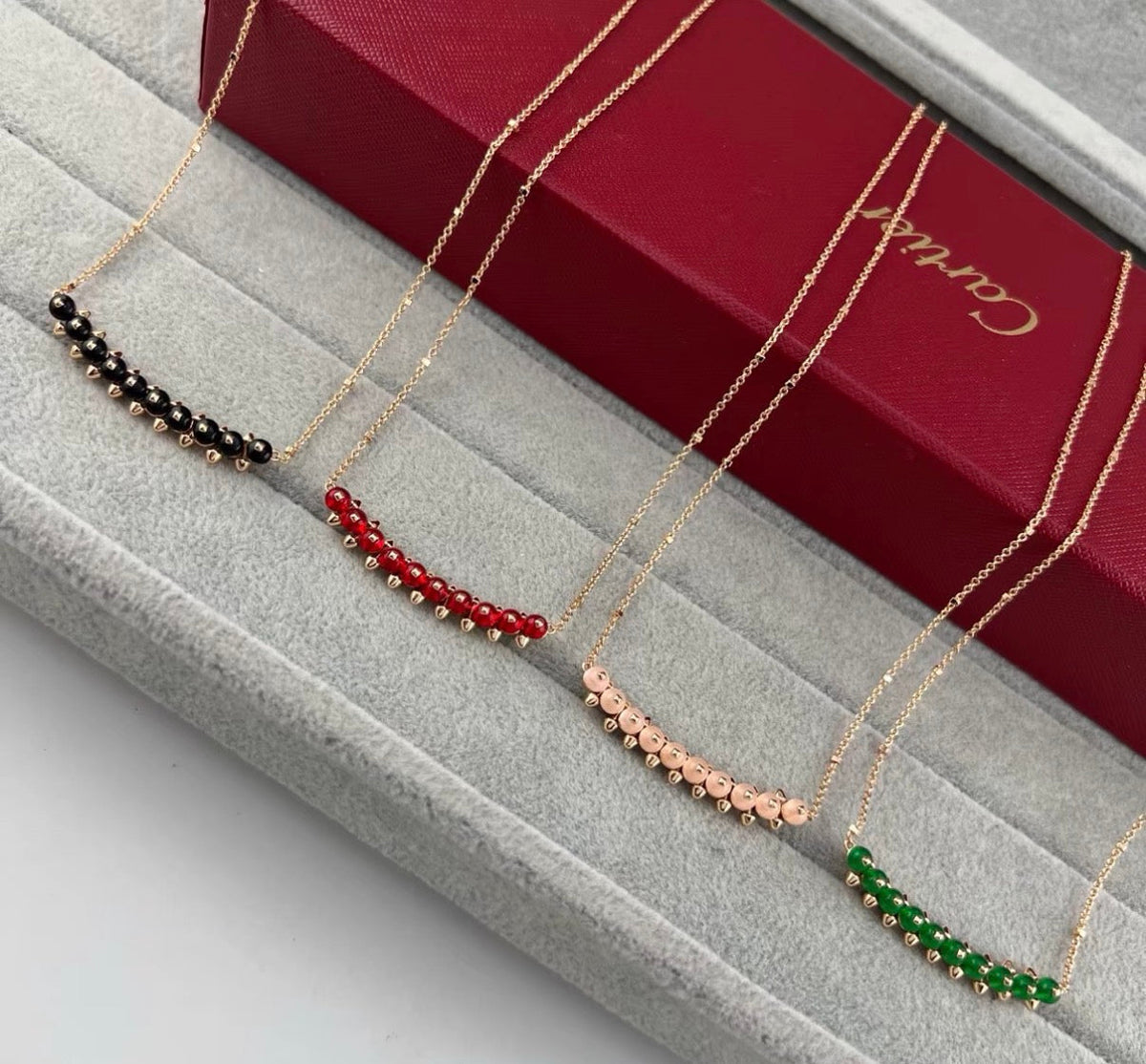 [Elowen jewels]CLASH COLLECTION AGATE CHALCEDONY STUD NECKLACE