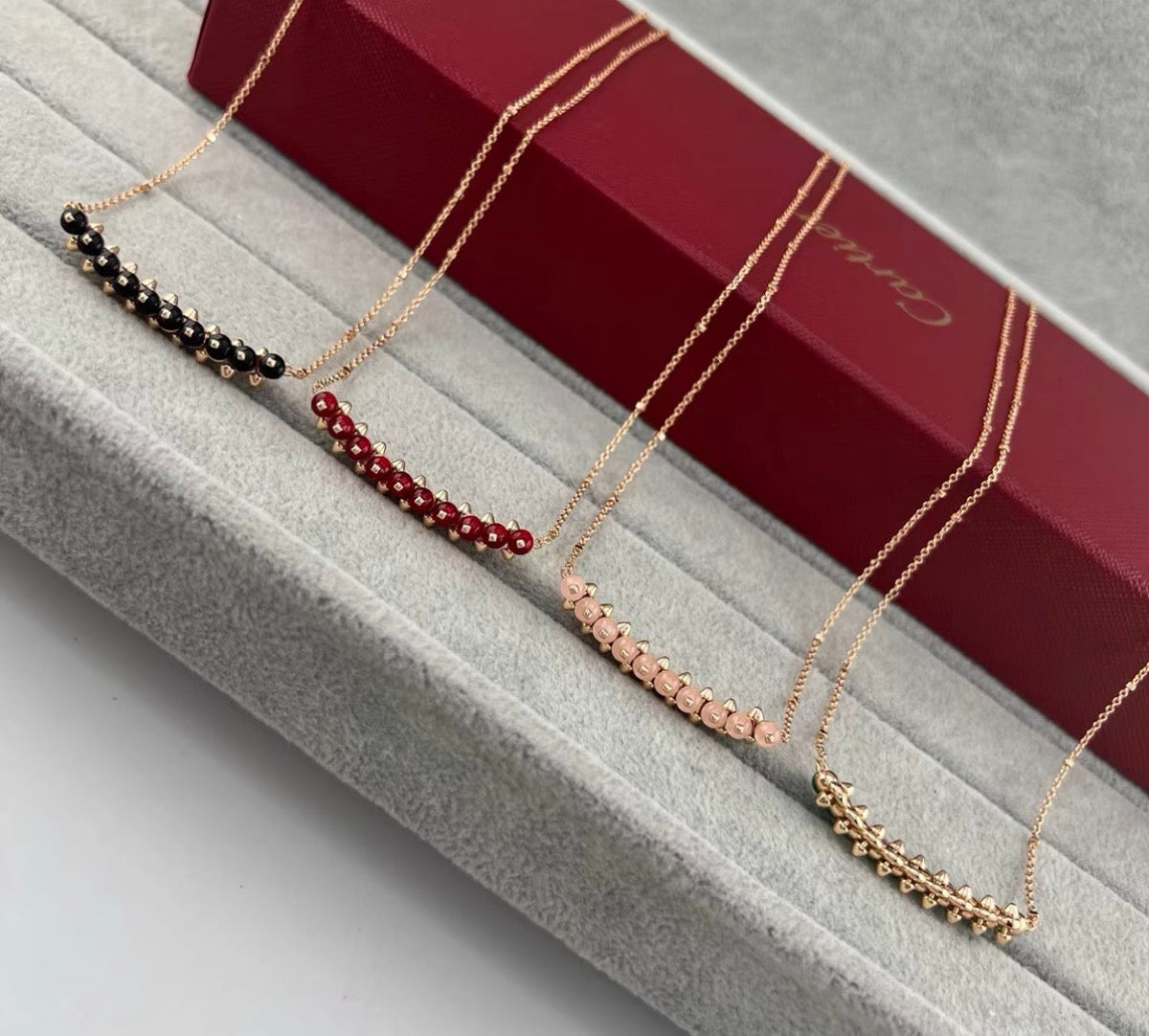 [Elowen jewels]CLASH COLLECTION AGATE CHALCEDONY STUD NECKLACE