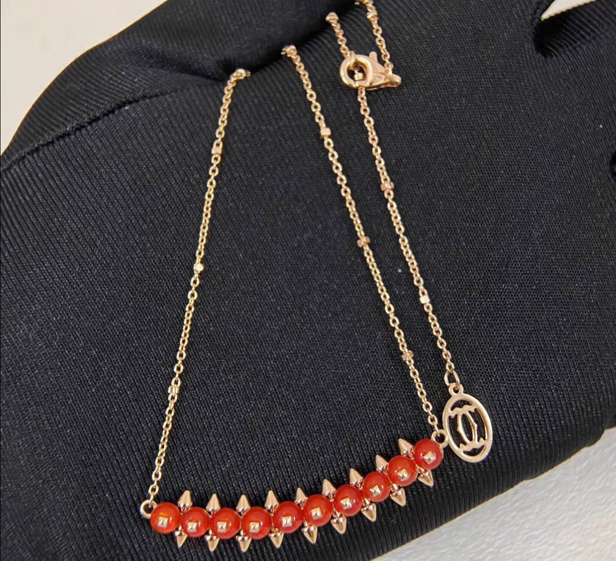 [Elowen jewels]CLASH COLLECTION AGATE CHALCEDONY STUD NECKLACE