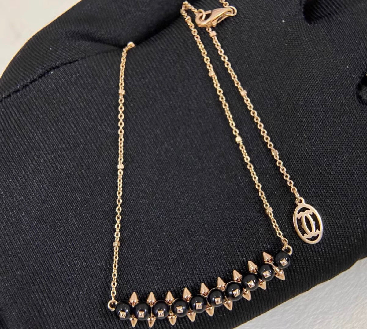 [Elowen jewels]CLASH COLLECTION AGATE CHALCEDONY STUD NECKLACE