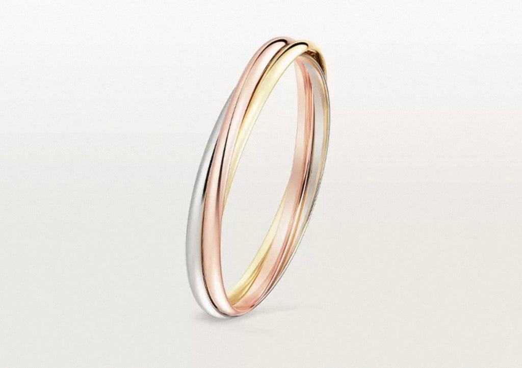 [Elowen]TRINITY COLLECTION KLASSISCHER DREIFARBIGER GOLD-DREIFACHREIFEN