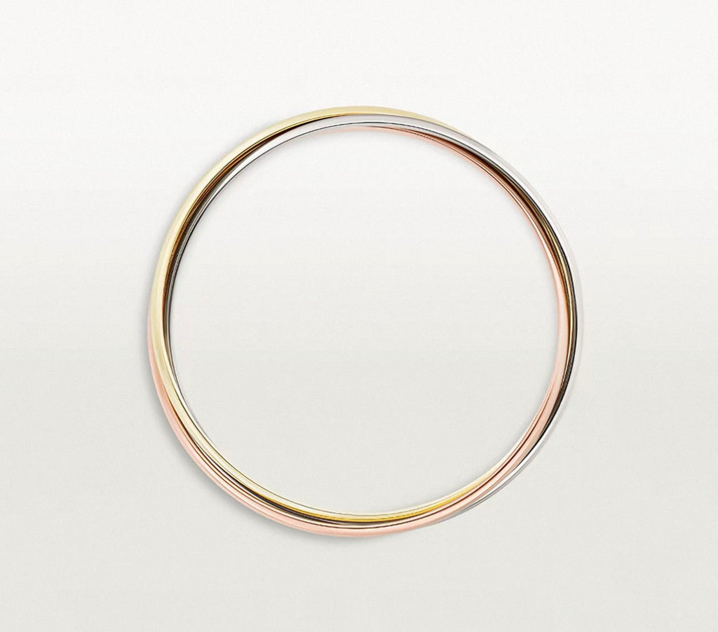 [Elowen]TRINITY COLLECTION KLASSISCHER DREIFARBIGER GOLD-DREIFACHREIFEN