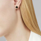 [Elowen jewels ]CLOVER MINI 9.5MM BLACK MOP EARRINGS