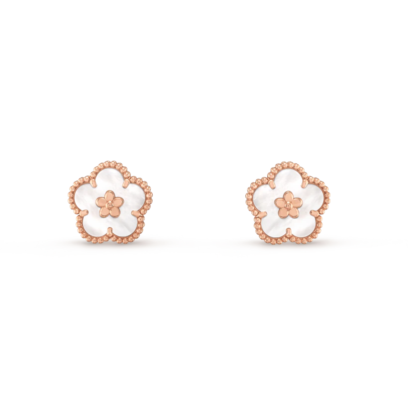 [Elowen Jewels]LUCKY PINK GOLD WHITE MOP EARRINGS