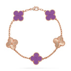[Elowen jewels ] CLOVER 5 MOTIF VIOLET BRACELET COLLECTION