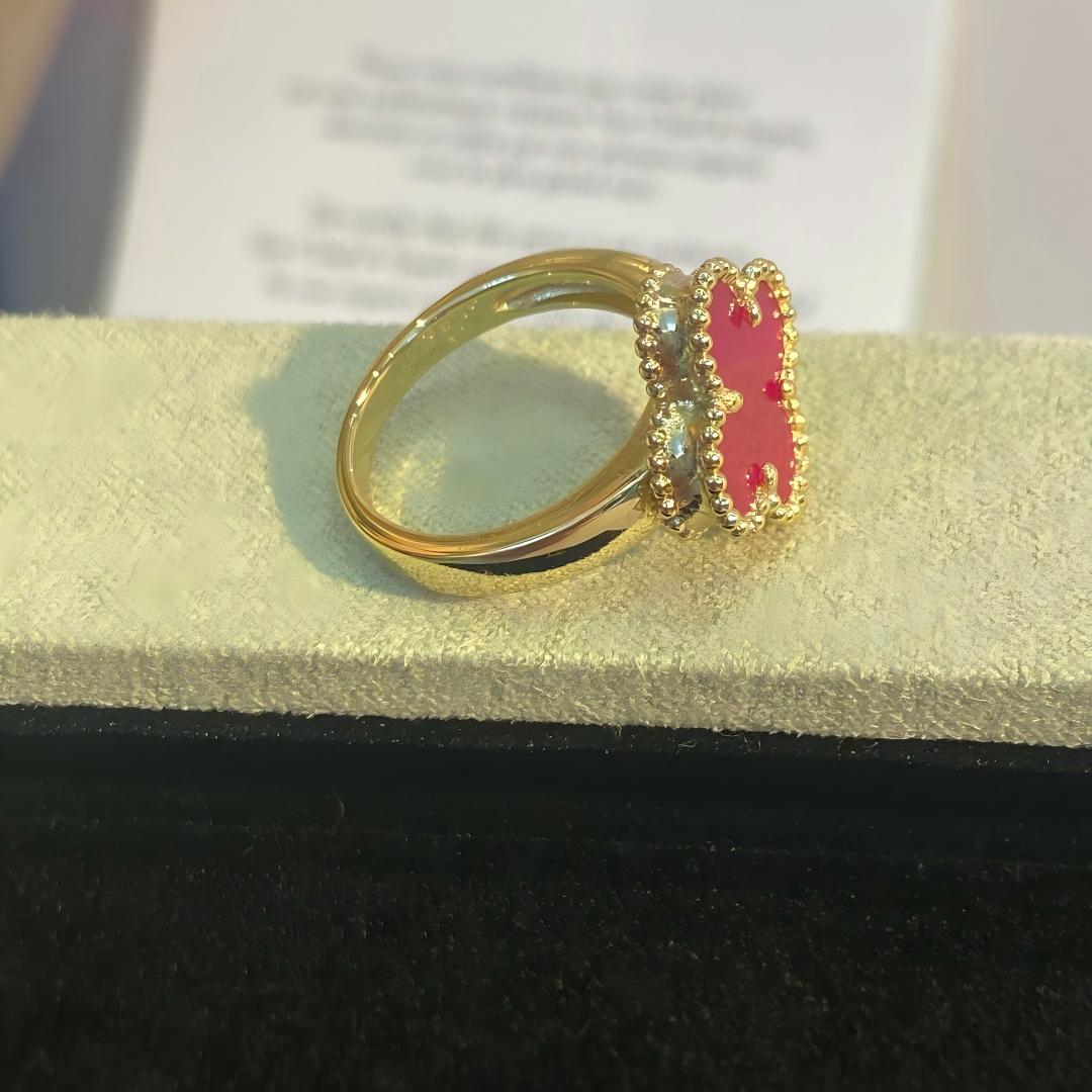 [Elowen]NEW CLOVER PINK ENAMEL RINGS