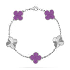 [Elowen jewels ] CLOVER 5 MOTIF VIOLET BRACELET COLLECTION