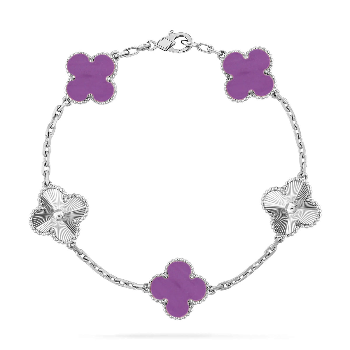 [Elowen jewels ] CLOVER 5 MOTIF VIOLET BRACELET COLLECTION