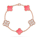 [Elowen jewels ] CLOVER 5 MOTIFS  PINK MOP BRACELET COLLECTION