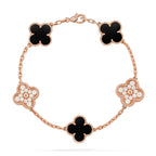 [Elowen jewels ] CLOVER 5 MOTIF ONYXS BRACELET COLLECTION