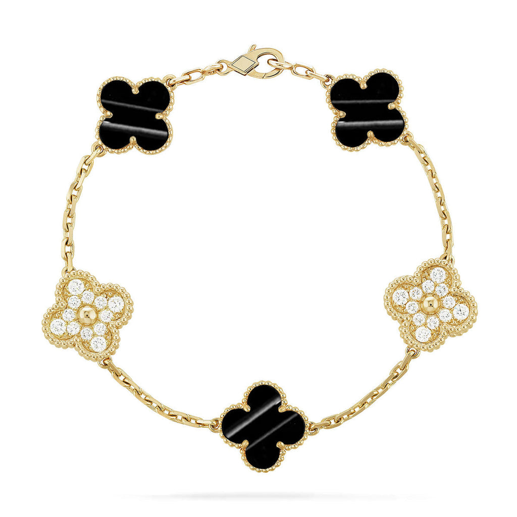 [Elowen jewels ] CLOVER 5 MOTIF PULSAR STONE BRACELET COLLECTION