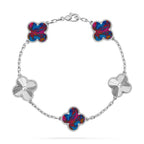 [Elowen jewels ]CLOVER 5 MOTIF COLOR GEMSTONES BRACELET COLLECTION