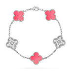 [Elowen jewels ] CLOVER 5 MOTIFS  PINK MOP BRACELET COLLECTION