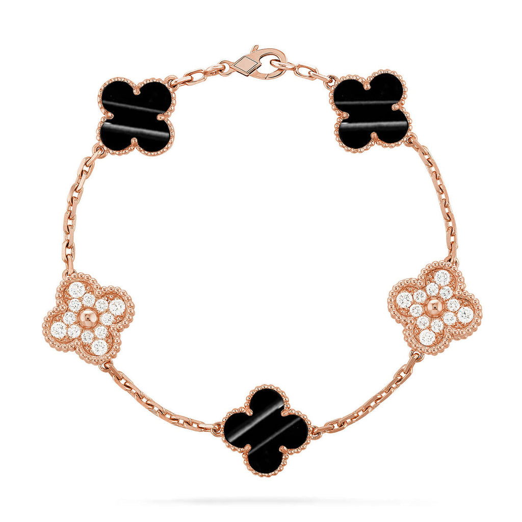 [Elowen jewels ] CLOVER 5 MOTIF PULSAR STONE BRACELET COLLECTION