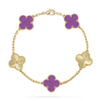 [Elowen jewels ] CLOVER 5 MOTIF VIOLET BRACELET COLLECTION