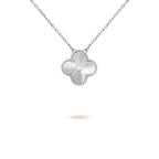[Elowen jewels ]CLOVER 15MM DIAMANT-LASER-HALSKETTE SILBER