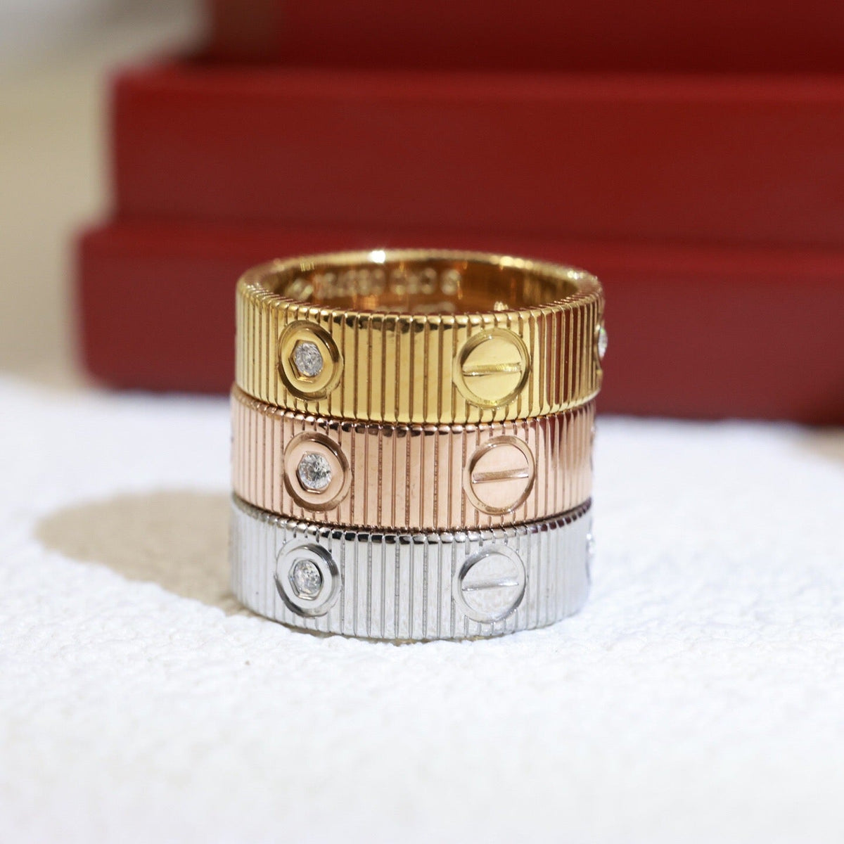 [Elowen jewels]LOVE 6.5MM UNLIMITED 3 DIAMONDS RING