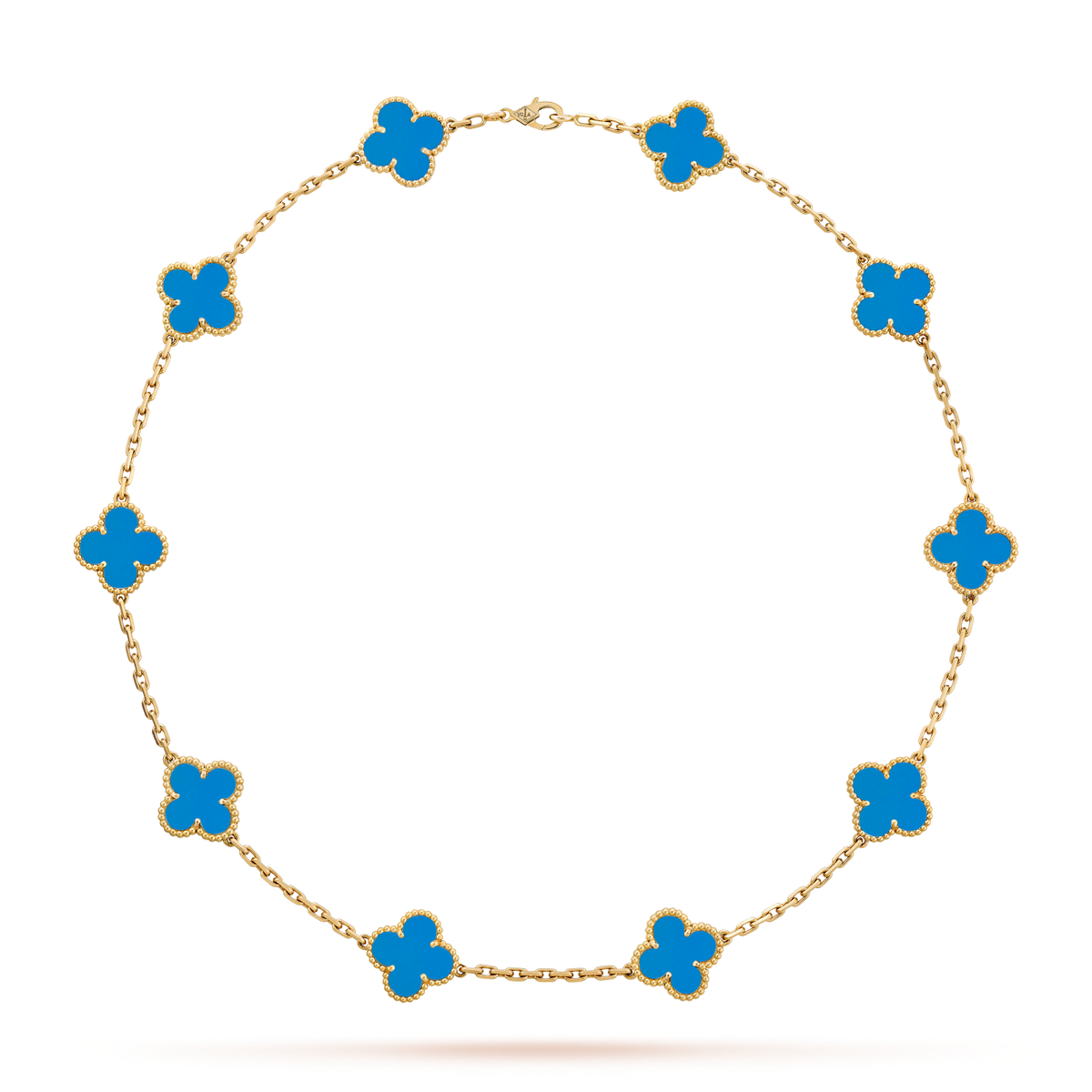 [Elowen jewels ]クローバー 10モチーフ ブルーアゲート ネックレス