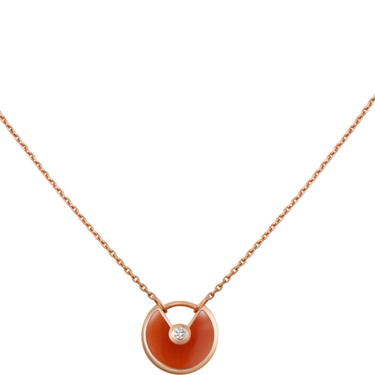 [Elowen jewels ]AMULETTE GOLD KARNEOL ONYX HALSKETTE