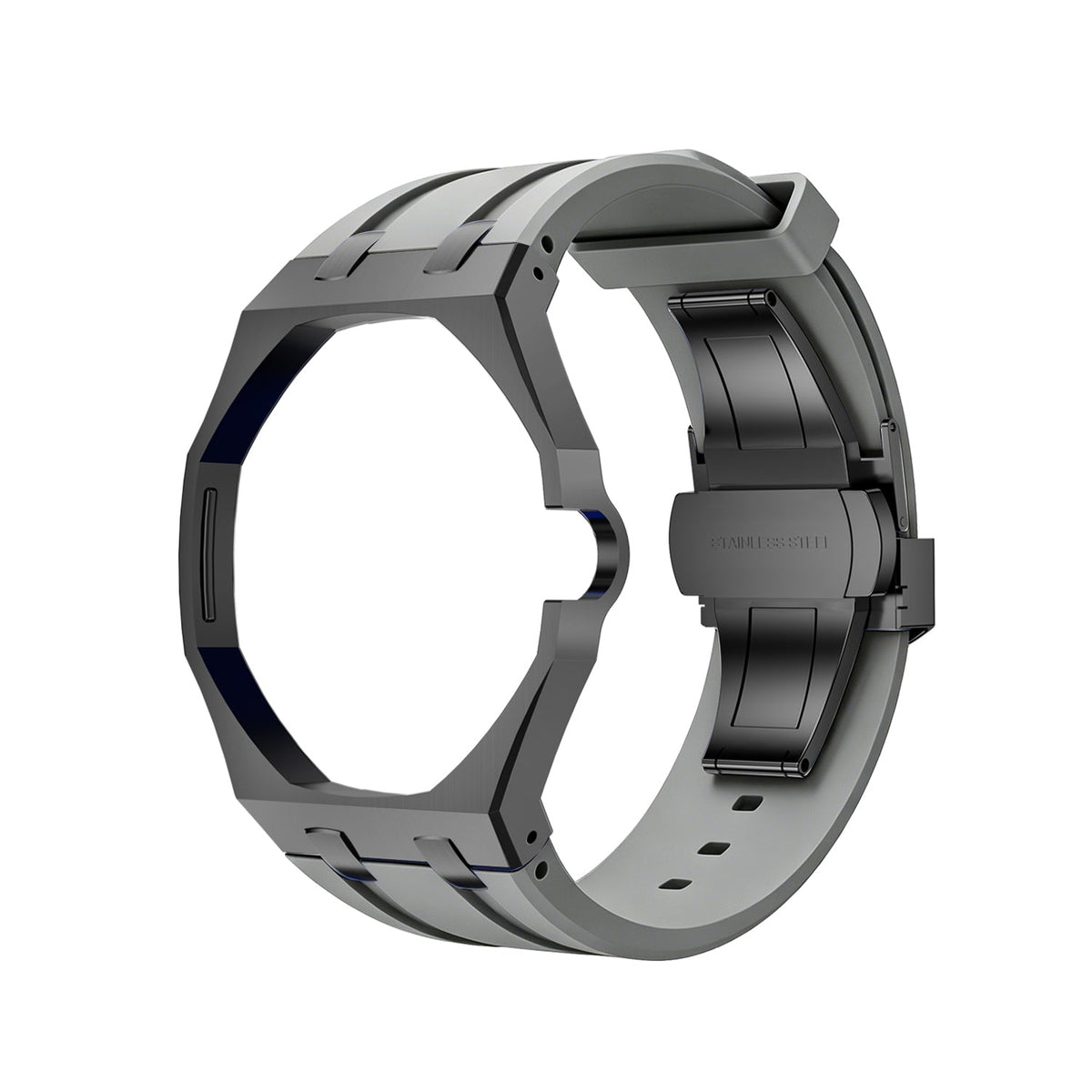 OAK POP BLACK STEEL CASE & SILICONE STRAP